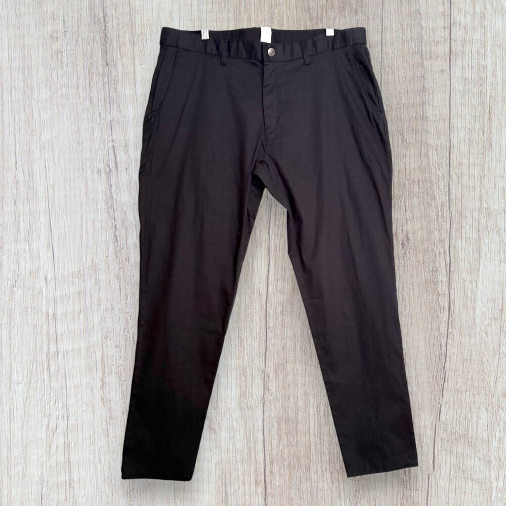 Fabletics The High Side Chino (Slim Fit) Pants Black 36 x 32 New